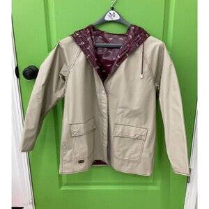 Vintage rain coat with reversible duck pattern size med
